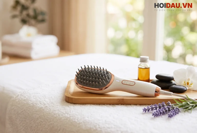 Lược điện massage da đầu là gì? Giải pháp cứu rỗi mái tóc