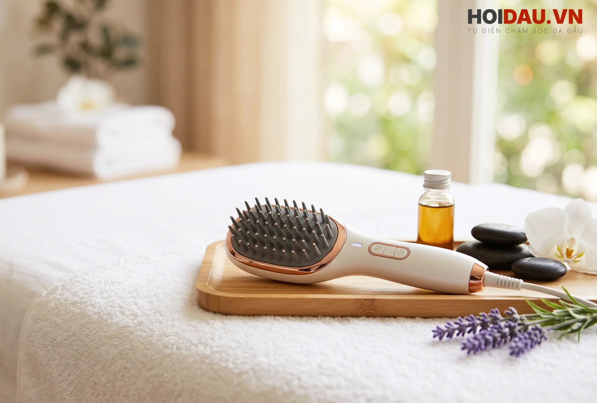 Lược điện massage da đầu là gì? Giải pháp cứu rỗi mái tóc